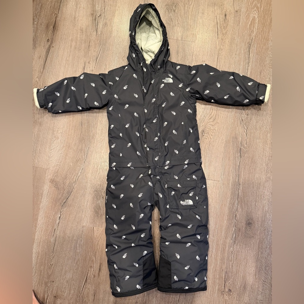 The North Face Black Snowsuit with White Accents